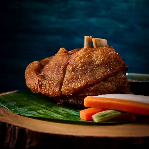 Deep Fried Pork Knuckle Served With Spicy Dipping Sauce
